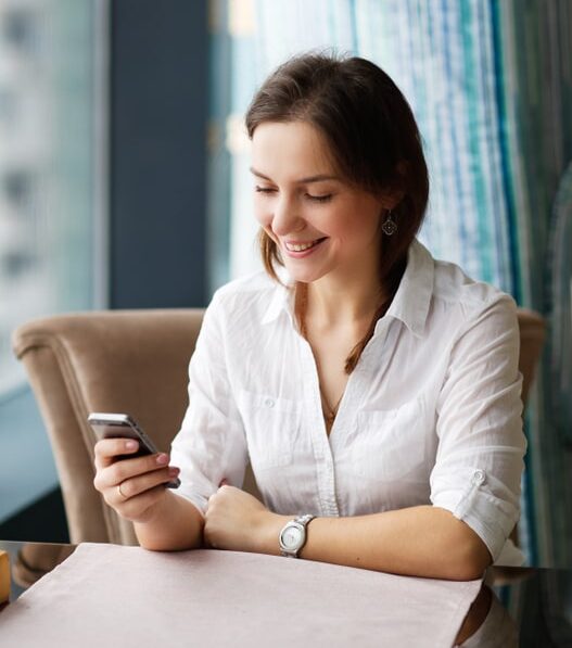 Woman using her phone